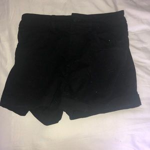 Black jeans shorts